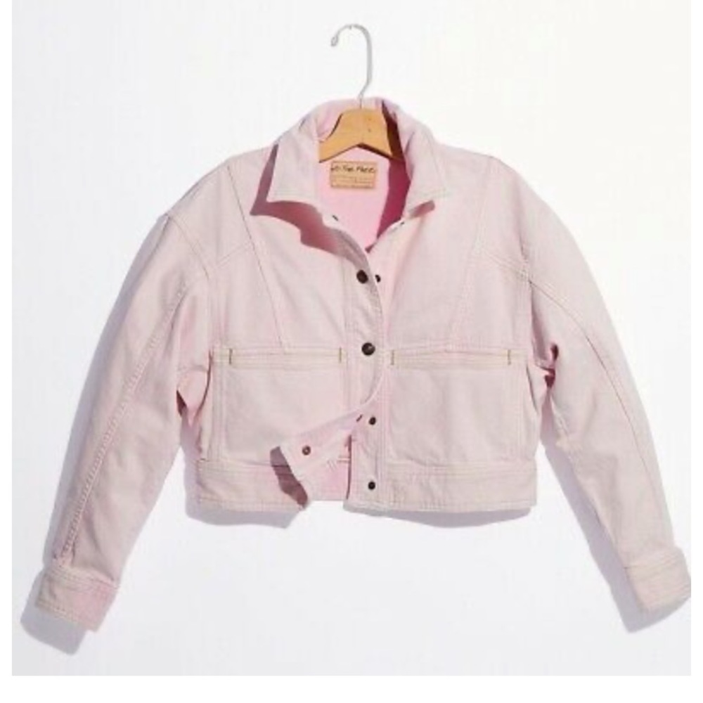 Free People crop denim jacket